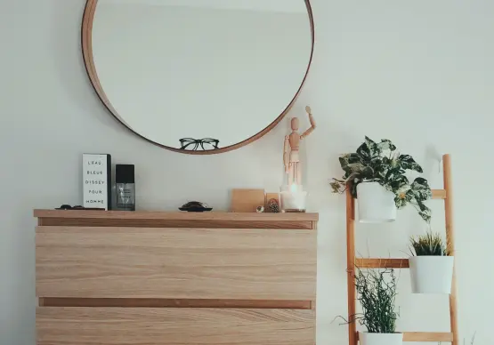 room with mirror